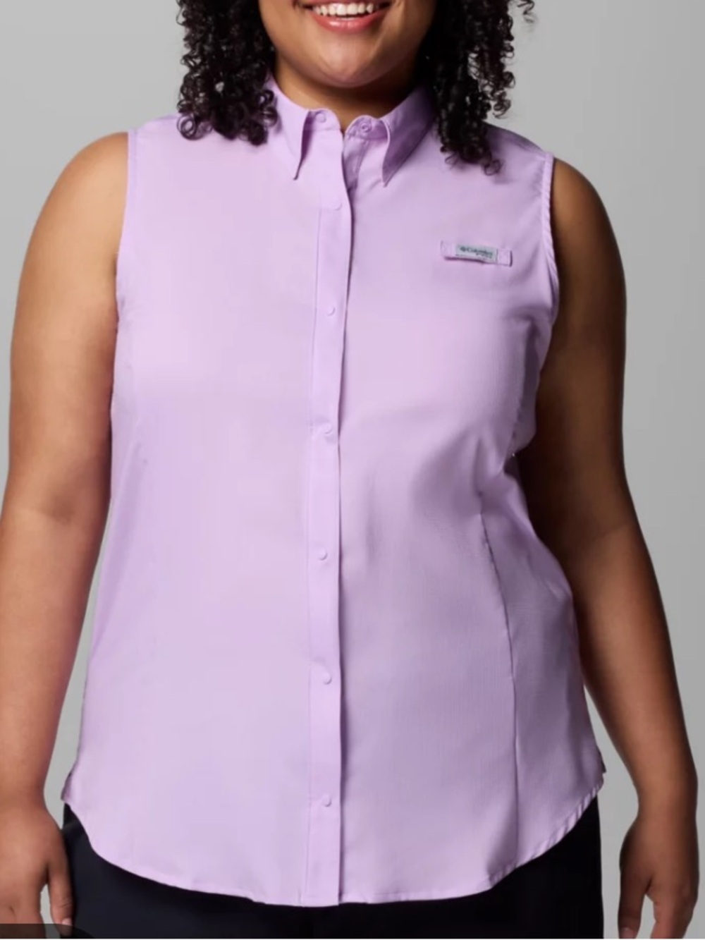 Columbia Women's PFG Tamiami Sleeveless Shirt New with tags Size 1X lavender